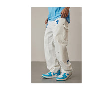 Load image into Gallery viewer, Crucified In Christ Embroidered Cross Painter's Slacks