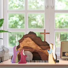 Load image into Gallery viewer, He Is Risen Wood Resin Figurine Set