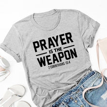Load image into Gallery viewer, Defeat our Adversaries with Prayer Tshirt