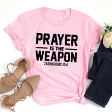 Load image into Gallery viewer, Defeat our Adversaries with Prayer Tshirt
