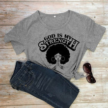 Load image into Gallery viewer, I Derive My Strength and Empowerment in Pride-less Godly Truth Tshirt