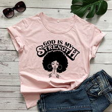 Load image into Gallery viewer, I Derive My Strength and Empowerment in Pride-less Godly Truth Tshirt