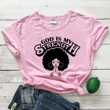 Load image into Gallery viewer, I Derive My Strength and Empowerment in Pride-less Godly Truth Tshirt