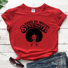 Load image into Gallery viewer, I Derive My Strength and Empowerment in Pride-less Godly Truth Tshirt