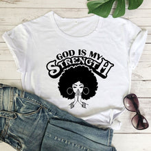 Load image into Gallery viewer, I Derive My Strength and Empowerment in Pride-less Godly Truth Tshirt