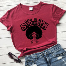 Load image into Gallery viewer, I Derive My Strength and Empowerment in Pride-less Godly Truth Tshirt