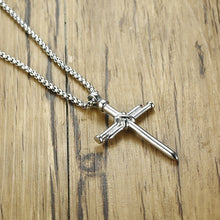 Load image into Gallery viewer, Stainless Steel 3 Nails Carry the Cross Necklace