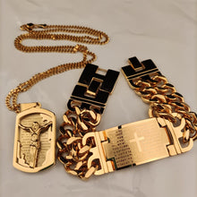 Load image into Gallery viewer, 18K Gold Plated or Stainless Steel Padre Nuestro Jewelry Set