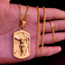 Load image into Gallery viewer, 18K Gold Plated or Stainless Steel Padre Nuestro Jewelry Set