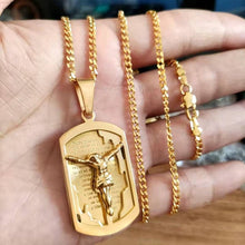 Load image into Gallery viewer, 18K Gold Plated or Stainless Steel Padre Nuestro Jewelry Set