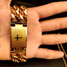 Load image into Gallery viewer, 18K Gold Plated or Stainless Steel Padre Nuestro Jewelry Set