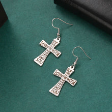 Load image into Gallery viewer, John 3:16 Cross Love Stainless Steel Earrings
