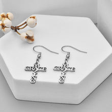 Load image into Gallery viewer, Amazing Grace Cross Stainless Steel Earrings
