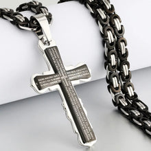 Load image into Gallery viewer, Padre Nuestro 100% Stainless Steel Cross Chain
