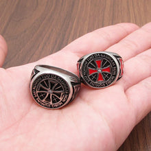 Load image into Gallery viewer, Full Armor Stainless Steel Cross Ring
