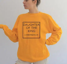 Load image into Gallery viewer, 2 Corinthians 6:18 Daughter Of The King Sweatshirt
