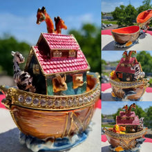 Load image into Gallery viewer, 18K Gold Plated Noah's Ark Decorative Jewelry Box
