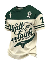 Load image into Gallery viewer, Walk By Faith, Not By Sight Classic Slugger Tshirt
