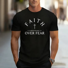 Load image into Gallery viewer, 2 Corinthians Faith Over Fear Casual Fit Cotton Tshirt

