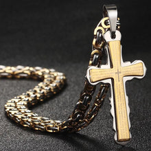 Load image into Gallery viewer, Padre Nuestro 100% Stainless Steel Cross Chain
