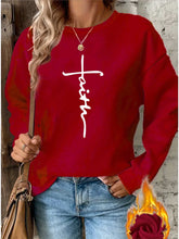 Load image into Gallery viewer, Fleece-Lined Faith Fashion Pullover
