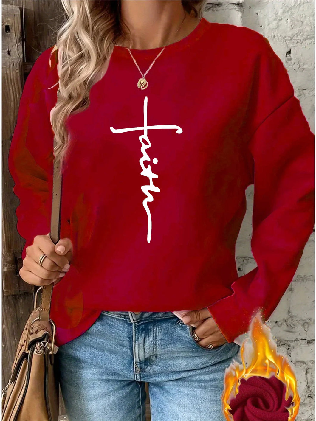 Fleece-Lined Faith Fashion Pullover