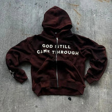 Load image into Gallery viewer, God Still Plush Zip Up Hoodie
