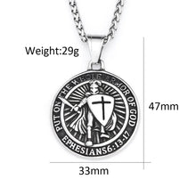 Load image into Gallery viewer, Ephesians 6 Whole Armor Stainless Steel Chain
