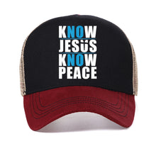 Load image into Gallery viewer, Know Jesus Know Peace Trucker Snapback
