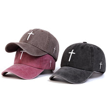 Load image into Gallery viewer, Simple Washed Cross Cap
