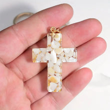 Load image into Gallery viewer, Pebble Creek Butterfly Cross Keychain
