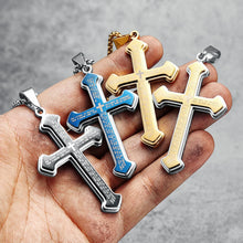Load image into Gallery viewer, Our Father Stainless Steel Cross Chain
