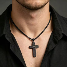 Load image into Gallery viewer, Lord's Prayer Engraved Stainless Steel Cross Chain
