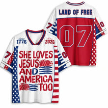 Load image into Gallery viewer, Freedwomen Union Remnant Standard 250 Year Freedom Anniversary Women's Jersey
