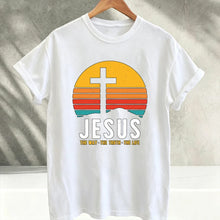 Load image into Gallery viewer, Way, Truth, Life Daily Crucifixion Cotton Tshirt
