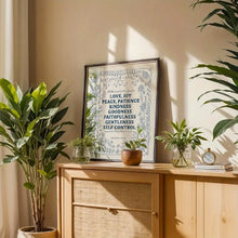 Load image into Gallery viewer, Galatians 5:22 Fruit of The Spirit Framed Poster
