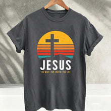Load image into Gallery viewer, Way, Truth, Life Daily Crucifixion Cotton Tshirt

