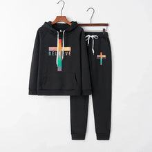 Load image into Gallery viewer, Believe Comfort Tracksuit with Hood
