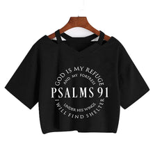 Load image into Gallery viewer, God Is My Refuge Summer Crop Top
