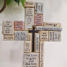 Load image into Gallery viewer, Stacked Stone Cross Blessed Home Decor
