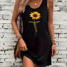 Load image into Gallery viewer, Jesus Sunflower Spring Dress
