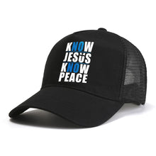Load image into Gallery viewer, Know Jesus Know Peace Trucker Snapback
