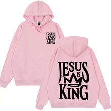 Load image into Gallery viewer, Jesus Is King Light Fleece Hoodie
