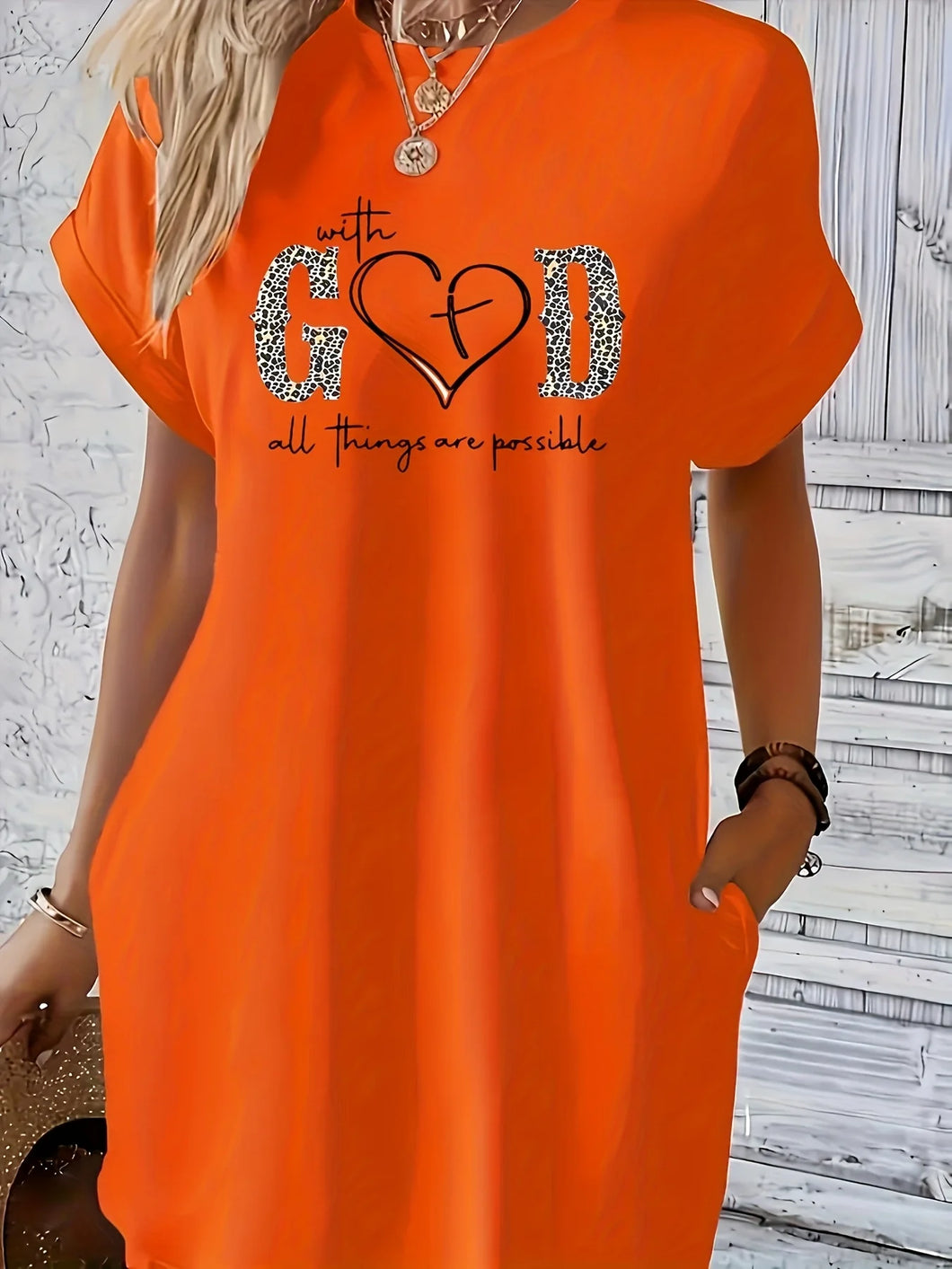 All Things Casual Blessed Dress With Pockets