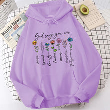 Load image into Gallery viewer, God Says You Are Chosen Light Fleece Hoodie

