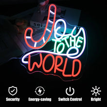 Load image into Gallery viewer, Joy To The World Custom Candy Cane LED Light
