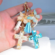 Load image into Gallery viewer, Pebble Creek Butterfly Cross Keychain
