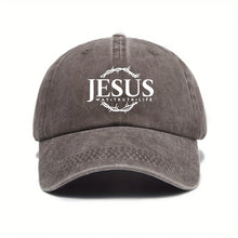 Load image into Gallery viewer, Jesus Crown Way, Truth, Life Adjustable Dad Cap
