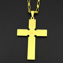 Load image into Gallery viewer, Mosaic Stacked Stainless Steel Cross And Chain
