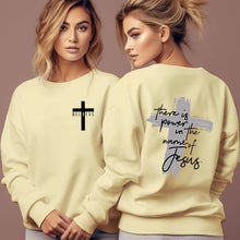 Load image into Gallery viewer, Believe In Power In The Name Of Yeshua Sweatshirt
